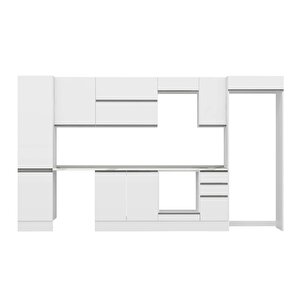 Alvinka 370x222 Cm High Gloss Mdf Mutfak Dolabı Beyaz Beyaz Mbb-e80b50s40-2