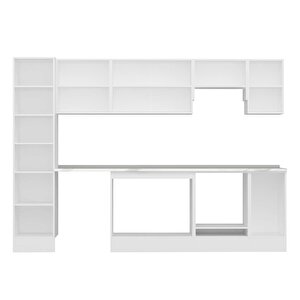 Alvinka 285x210 Cm High Gloss Mdf Mutfak Dolabı Beyaz Beyaz Mb-e80b45s40-1