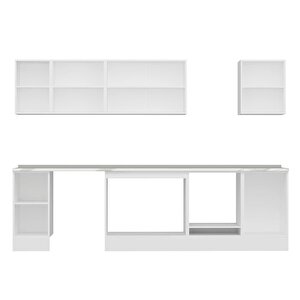 Alvinka 290x210 Cm High Gloss Mutfak Dolabı Beyaz Beyaz M-e80s40s50-2