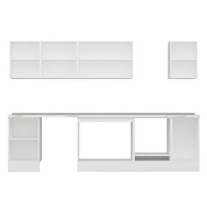 Alvinka 305x210 Cm High Gloss Mdf Mutfak Dolabı Beyaz Antrasıt M-e90s50s45-3