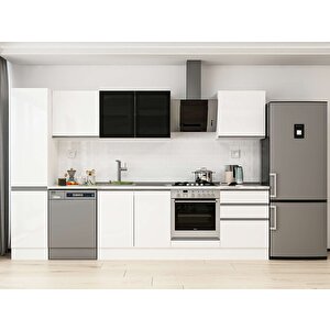 Alvinka 305x210 Cm High Gloss Mutfak Dolabı Beyaz Beyaz Mb-e80b45s60-3 Beyaz
