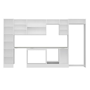 Alvinka 365x222 Cm High Gloss Mdf Mutfak Dolabı Beyaz Beyaz Mbb-e80b45s40-2