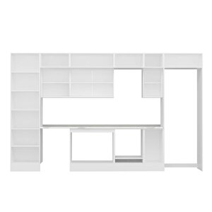 Alvinka 390x240 Cm High Gloss Mutfak Dolabı Beyaz Beyaz Mbb-e90b60s40-2