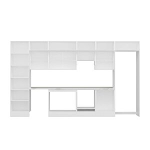 Alvinka 400x240 Cm High Gloss Mdf Mutfak Dolabı Beyaz Beyaz Mbb-e80b60s60-1