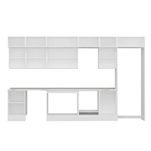 Alvinka 390x240 Cm High Gloss Mutfak Dolabı Beyaz Antrasıt Mb-e90s50s50-3