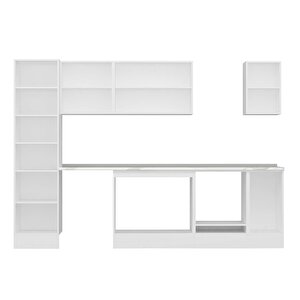 Alvinka 290x210 Cm High Gloss Mutfak Dolabı Beyaz Beyaz Mb-e80b50s40-3