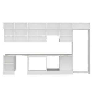 Alvinka 390x240 Cm High Gloss Mdf Mutfak Dolabı Beyaz Beyaz Mb-e80s50s60-1