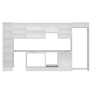 Alvinka 385x222 Cm High Gloss Mdf Mutfak Dolabı Beyaz Antrasıt Mbb-e80b45s60-1