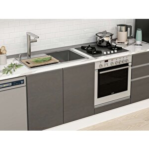 Alvinka 310x210 Cm High Gloss Mutfak Dolabı Beyaz Antrasıt Mb-e90b50s50-2 Antrasit