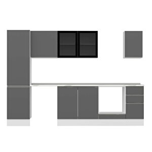 Alvinka 290x210 Cm High Gloss Mutfak Dolabı Beyaz Antrasıt Mb-e80b50s40-3