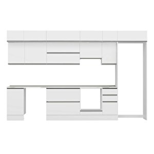 Alvinka 365x240 Cm High Gloss Mdf Mutfak Dolabı Beyaz Beyaz Mb-e80s45s40-1