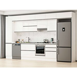 Alvinka 395x240 Cm High Gloss Mutfak Dolabı Beyaz Beyaz Mbb-e90b45s60-1 Beyaz