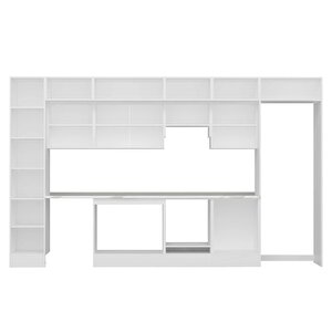 Alvinka 395x240 Cm High Gloss Mutfak Dolabı Beyaz Beyaz Mbb-e90b45s60-1