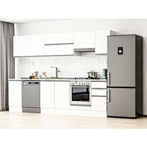 Alvinka 295x210 Cm High Gloss Mdf Mutfak Dolabı Beyaz Beyaz M-e90s45s40-1 Beyaz