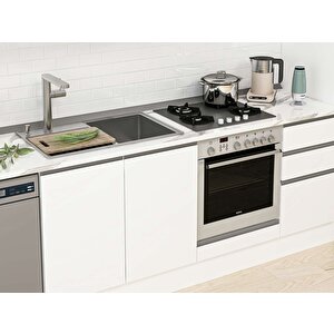 Alvinka 365x222 Cm High Gloss Mdf Mutfak Dolabı Beyaz Beyaz Mbb-e80b40s45-3 Beyaz