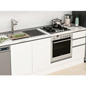 Alvinka 290x210 Cm High Gloss Mdf Mutfak Dolabı Beyaz Beyaz Mb-e90b40s40-2 Beyaz
