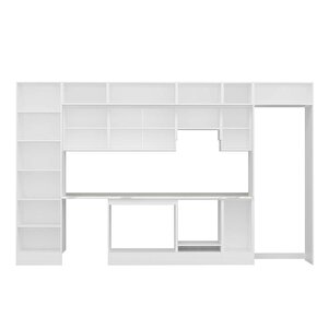 Alvinka 380x240 Cm High Gloss Mutfak Dolabı Beyaz Beyaz Mbb-e80b60s40-1
