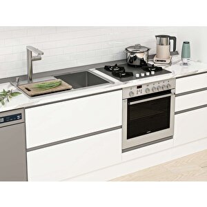 Alvinka 380x240 Cm High Gloss Mutfak Dolabı Beyaz Beyaz Mb-e90s40s50-3 Beyaz