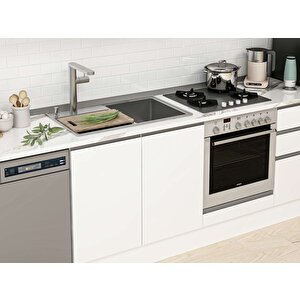 Alvinka 310x210 Cm High Gloss Mdf Mutfak Dolabı Beyaz Beyaz M-e90s60s40-3 Beyaz