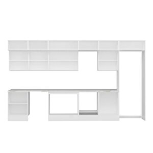Alvinka 410x240 Cm High Gloss Mdf Mutfak Dolabı Beyaz Antrasıt Mb-e90s60s60-2