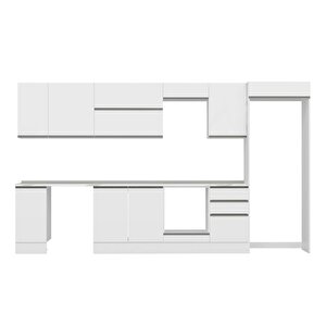 Alvinka 370x222 Cm High Gloss Mdf Mutfak Dolabı Beyaz Beyaz Mb-e80s40s50-2