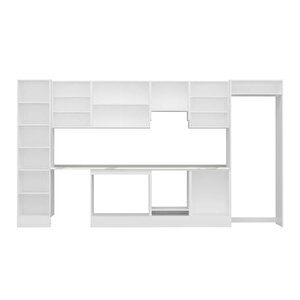 Alvinka 390x222 Cm High Gloss Mdf Mutfak Dolabı Beyaz Antrasıt Mbb-e80b50s60-1