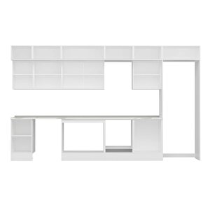 Alvinka 395x240 Cm High Gloss Mutfak Dolabı Beyaz Beyaz Mb-e90s45s60-2