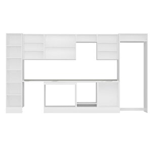 Alvinka 395x222 Cm High Gloss Mdf Mutfak Dolabı Beyaz Antrasıt Mbb-e90b45s60-2