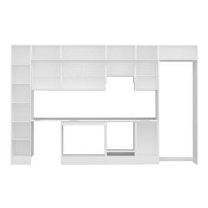Alvinka 365x240 Cm High Gloss Mutfak Dolabı Beyaz Beyaz Mbb-e80b40s45-1