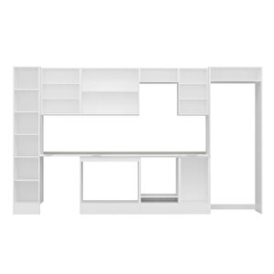 Alvinka 365x222 Cm High Gloss Mutfak Dolabı Beyaz Antrasıt Mbb-e80b40s45-2