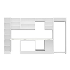Alvinka 380x222 Cm High Gloss Mutfak Dolabı Beyaz Antrasıt Mbb-e90b40s50-3