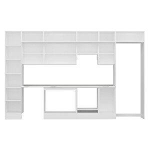 Alvinka 380x240 Cm High Gloss Mdf Mutfak Dolabı Beyaz Beyaz Mbb-e90b45s45-1