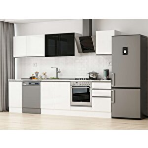 Alvinka 295x210 Cm High Gloss Mdf Mutfak Dolabı Beyaz Beyaz M-e80s45s50-3 Beyaz