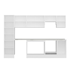 Alvinka 305x210 Cm High Gloss Mdf Mutfak Dolabı Beyaz Beyaz Mb-e90b50s45-1