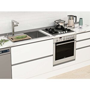 Alvinka 380x240 Cm High Gloss Mdf Mutfak Dolabı Beyaz Beyaz Mb-e80s40s60-3 Beyaz
