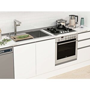 Alvinka 380x222 Cm High Gloss Mdf Mutfak Dolabı Beyaz Beyaz Mb-e90s45s45-3 Beyaz