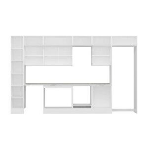 Alvinka 380x240 Cm High Gloss Mutfak Dolabı Beyaz Antrasıt Mbb-e80b40s60-2