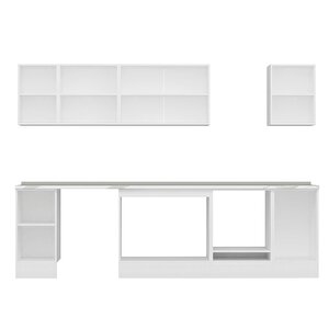 Alvinka 295x210 Cm High Gloss Mutfak Dolabı Beyaz Beyaz M-e90s40s45-2
