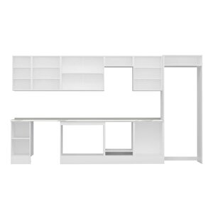 Alvinka 380x222 Cm High Gloss Mutfak Dolabı Beyaz Antrasıt Mb-e80s40s60-3