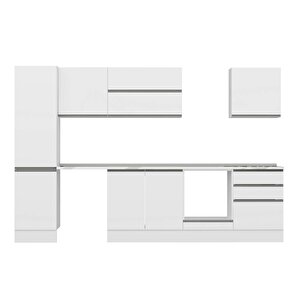 Alvinka 310x210 Cm High Gloss Mutfak Dolabı Beyaz Beyaz M-e80s50s60-2