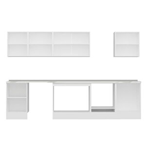 Alvinka 310x210 Cm High Gloss Mutfak Dolabı Beyaz Beyaz M-e80s50s60-2