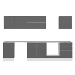 Alvinka 310x210 Cm High Gloss Mutfak Dolabı Beyaz Beyaz M-e80s50s60-2