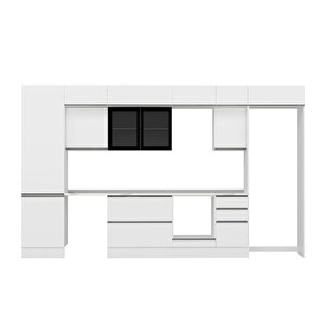 Alvinka 385x240 Cm High Gloss Mdf Mutfak Dolabı Beyaz Beyaz Mbb-e80b60s45-3
