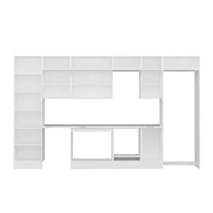 Alvinka 385x240 Cm High Gloss Mdf Mutfak Dolabı Beyaz Beyaz Mbb-e80b60s45-3