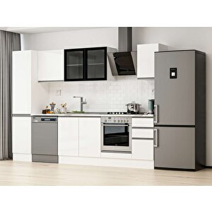 Alvinka 295x210 Cm High Gloss Mdf Mutfak Dolabı Beyaz Beyaz Mb-e90b45s40-3 Beyaz