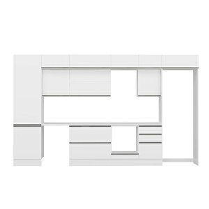 Alvinka 400x240 Cm High Gloss Mutfak Dolabı Beyaz Beyaz Mbb-e90b60s50-2