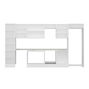 Alvinka 390x222 Cm High Gloss Mdf Mutfak Dolabı Beyaz Antrasıt Mbb-e80b50s60-3