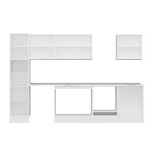 Alvinka 315x210 Cm High Gloss Mutfak Dolabı Beyaz Antrasıt Mb-e90b45s60-2