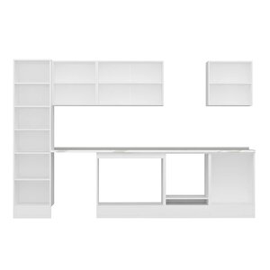 Alvinka 320x210 Cm High Gloss Mutfak Dolabı Beyaz Beyaz Mb-e90b50s60-2