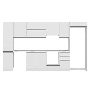 Alvinka 370x222 Cm High Gloss Mutfak Dolabı Beyaz Beyaz Mbb-e80b45s45-1